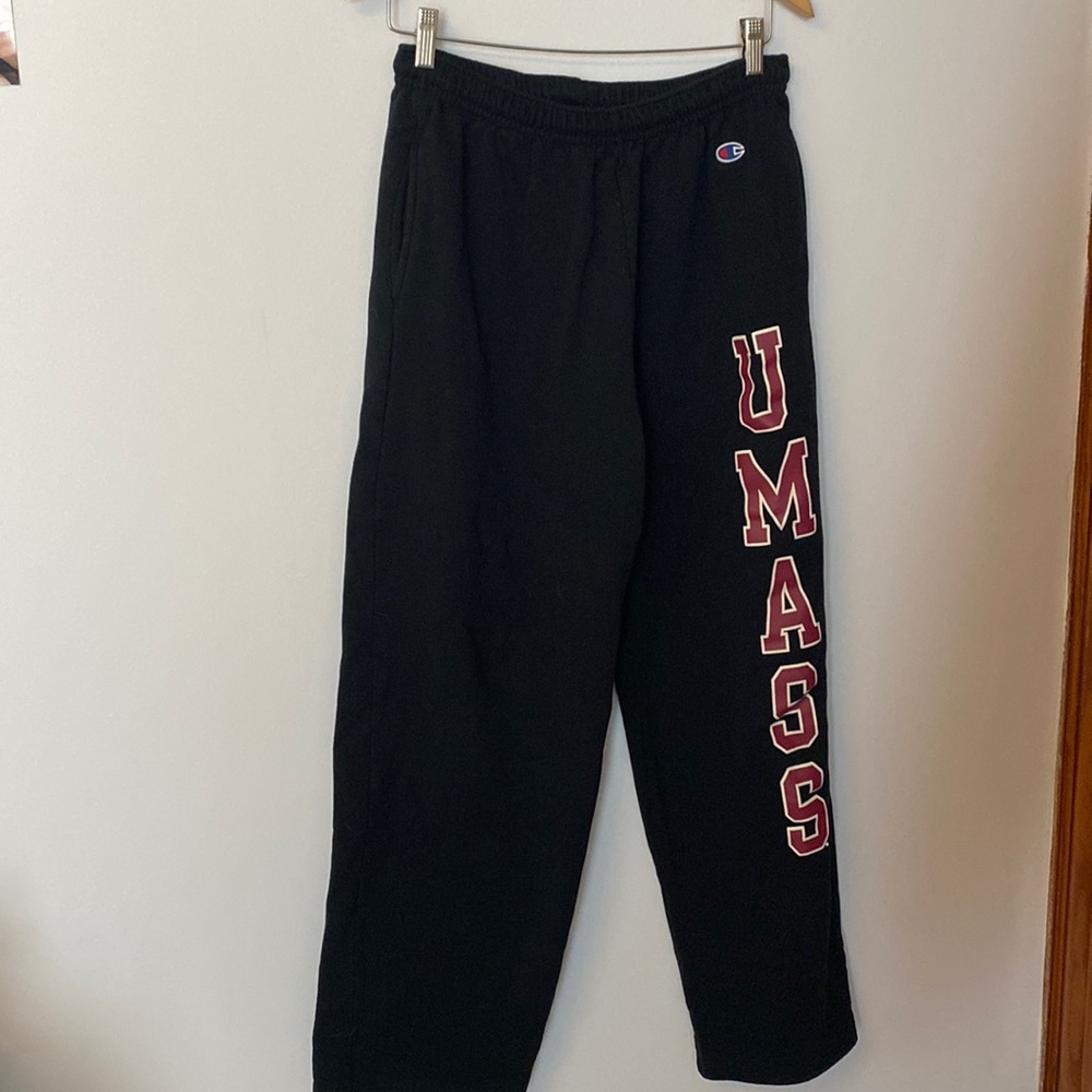 UMass black maroon champion sweatpants
